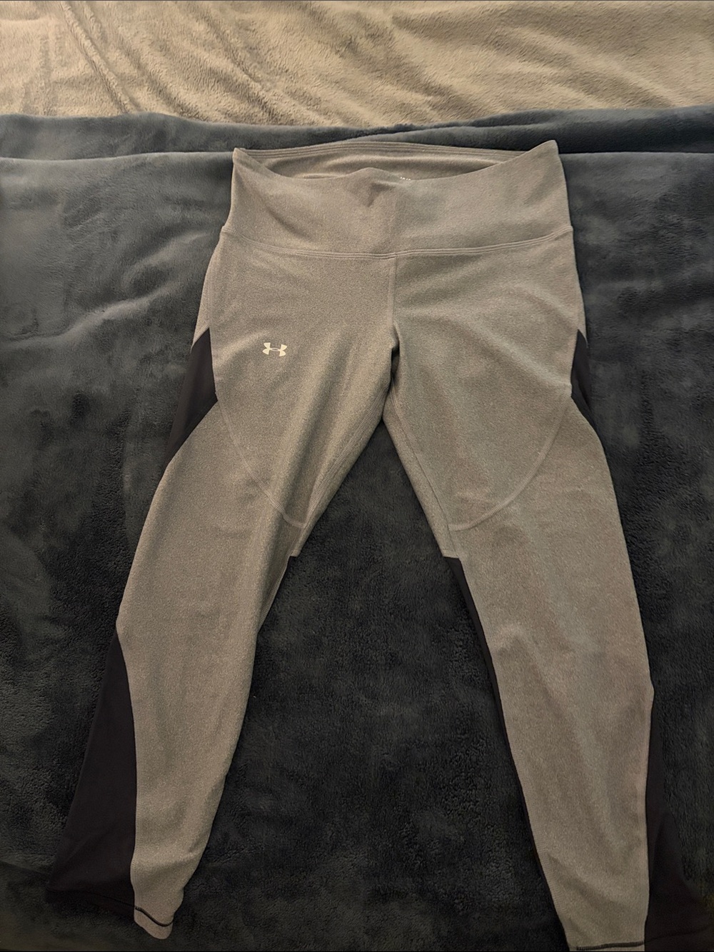 Under Armour Gray Leggings with Black Side Panels